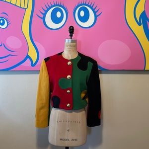 Moschino Cheap Chic Wool Puzzle Jacket Boxy